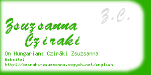 zsuzsanna cziraki business card